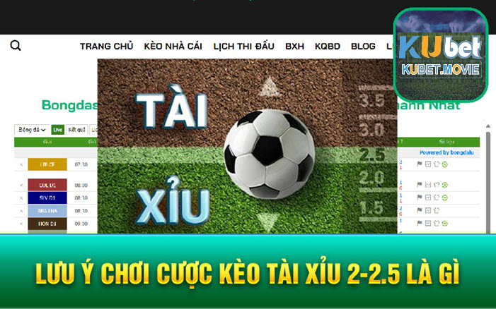 Lưu ý khi chơi Kèo tài xỉu 2-2.5 ra sao?